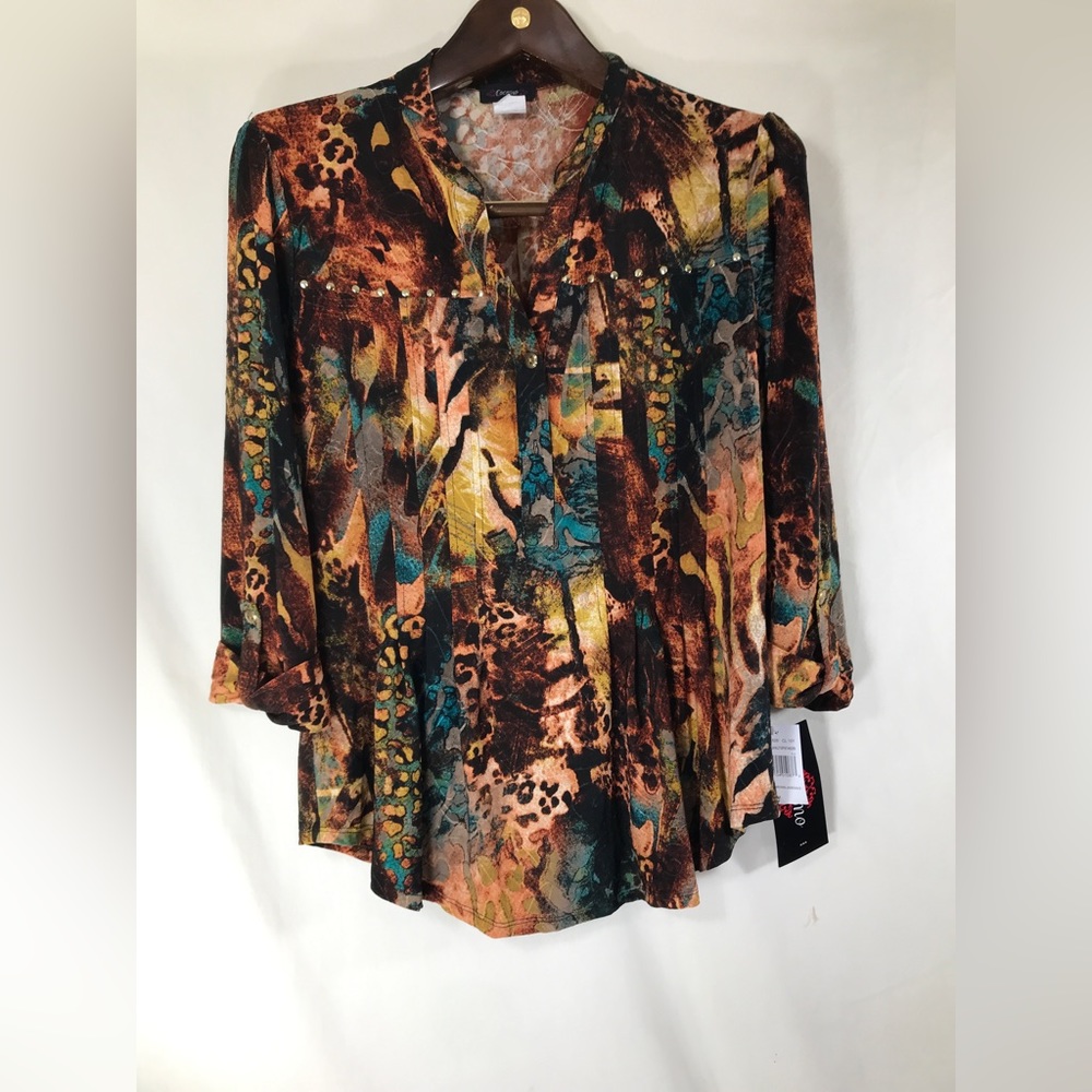 Cocomo Blouse floral, V-Neck Size M - Picture 1 of 6